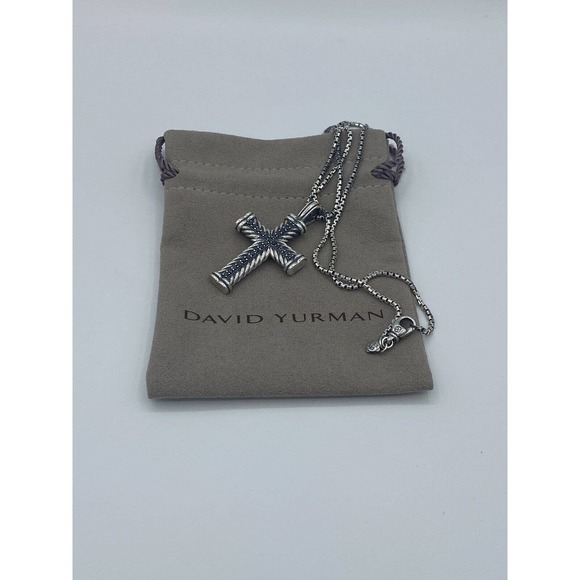 David Yurman Jewelry David Yurman Sterling Silver Chevron Cross